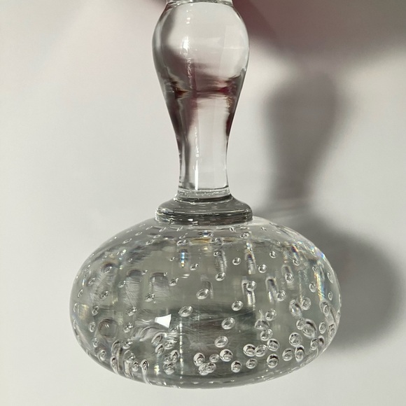 PAIRPOINT RUBY RED COMPOTE / Rare Clear Stem / Controlled Bubble Ball Base / MCM - Picture 5 of 11